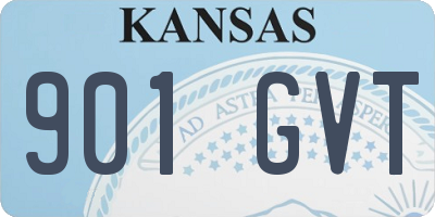 KS license plate 901GVT
