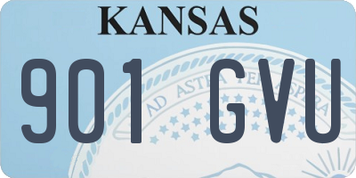KS license plate 901GVU