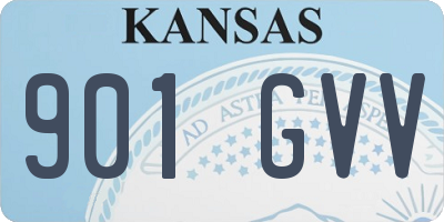 KS license plate 901GVV