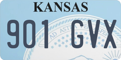 KS license plate 901GVX