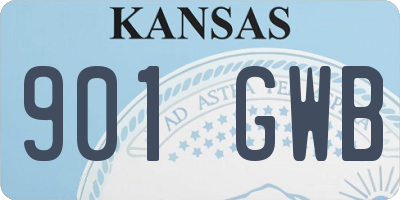 KS license plate 901GWB