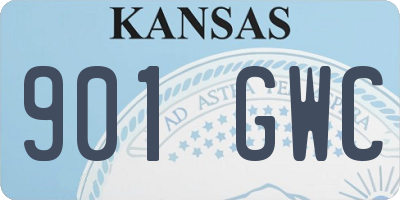 KS license plate 901GWC