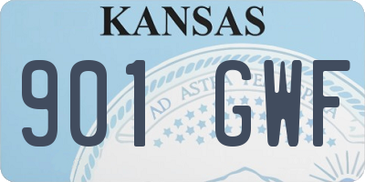 KS license plate 901GWF