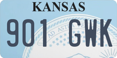 KS license plate 901GWK