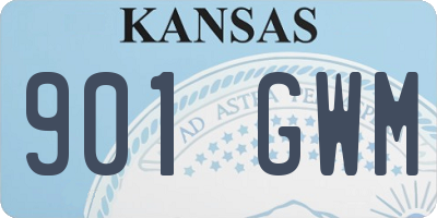 KS license plate 901GWM