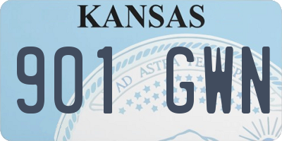 KS license plate 901GWN