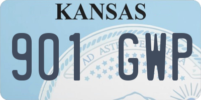 KS license plate 901GWP