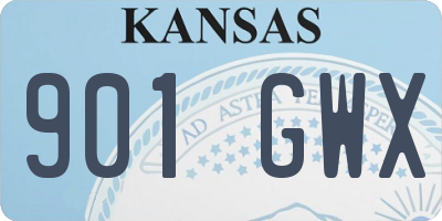 KS license plate 901GWX