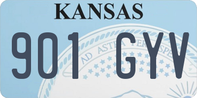 KS license plate 901GYV
