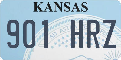 KS license plate 901HRZ
