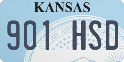 KS license plate 901HSD