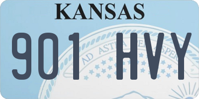 KS license plate 901HVY