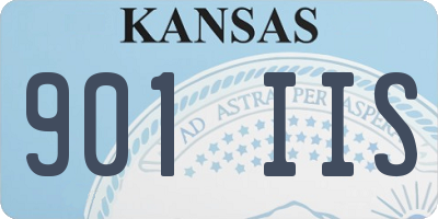 KS license plate 901IIS
