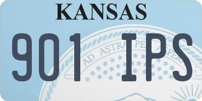 KS license plate 901IPS