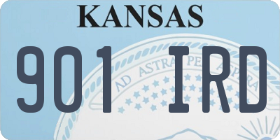 KS license plate 901IRD