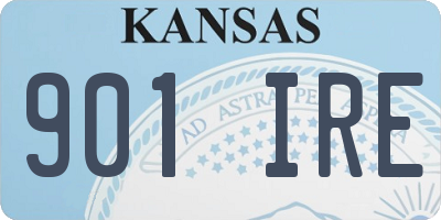 KS license plate 901IRE