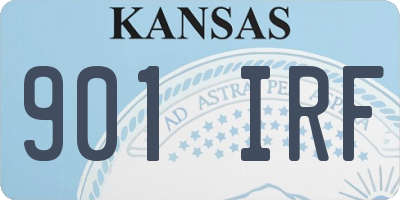 KS license plate 901IRF