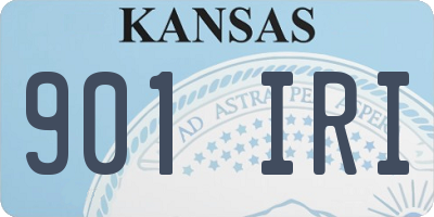 KS license plate 901IRI