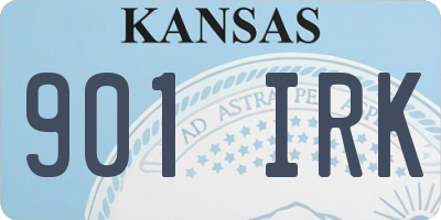 KS license plate 901IRK