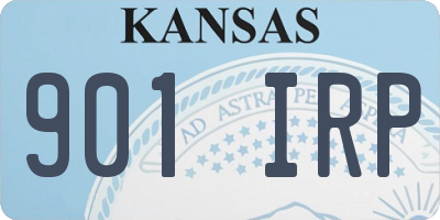 KS license plate 901IRP