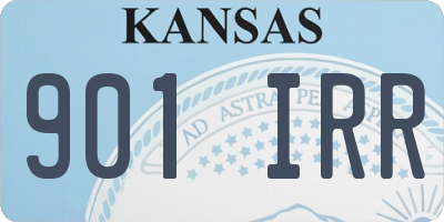 KS license plate 901IRR