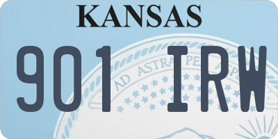 KS license plate 901IRW