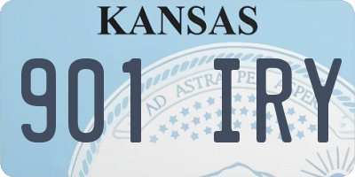 KS license plate 901IRY