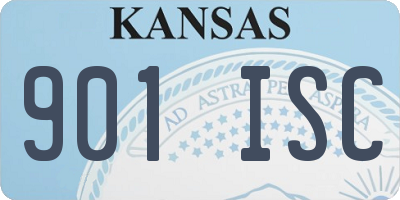 KS license plate 901ISC