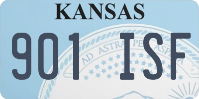 KS license plate 901ISF