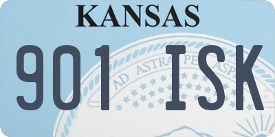 KS license plate 901ISK