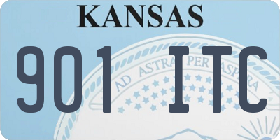 KS license plate 901ITC