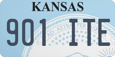 KS license plate 901ITE