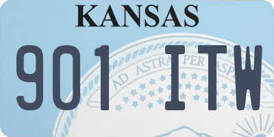 KS license plate 901ITW