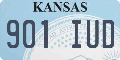 KS license plate 901IUD