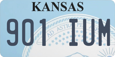 KS license plate 901IUM