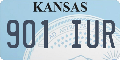 KS license plate 901IUR