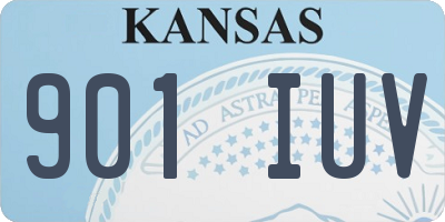 KS license plate 901IUV