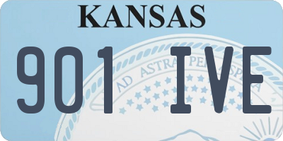 KS license plate 901IVE