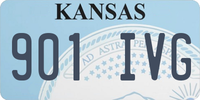 KS license plate 901IVG