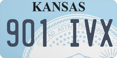 KS license plate 901IVX