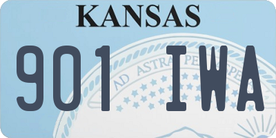 KS license plate 901IWA