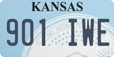 KS license plate 901IWE