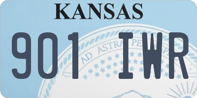 KS license plate 901IWR