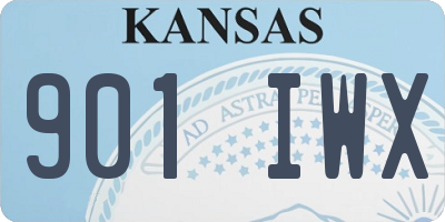 KS license plate 901IWX