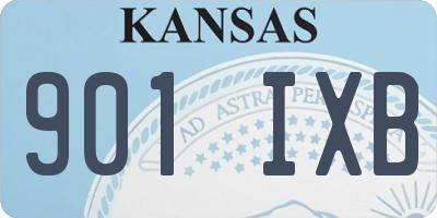 KS license plate 901IXB