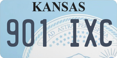 KS license plate 901IXC