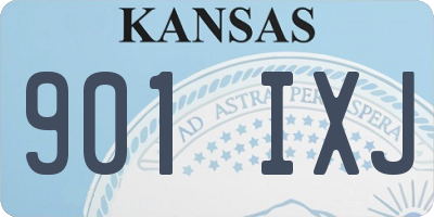 KS license plate 901IXJ