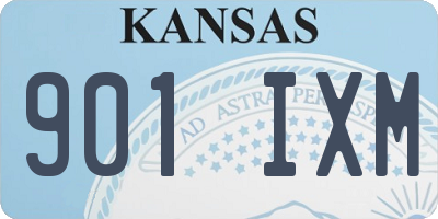 KS license plate 901IXM