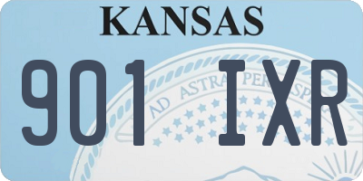 KS license plate 901IXR