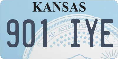 KS license plate 901IYE